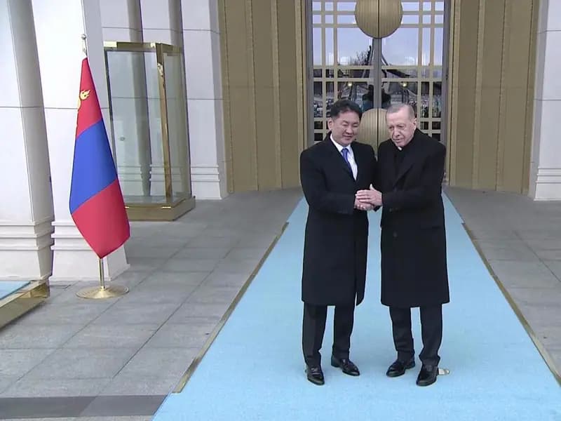 Moğolistan Cumhurbaşkanı Ukhnaa Ankara'da