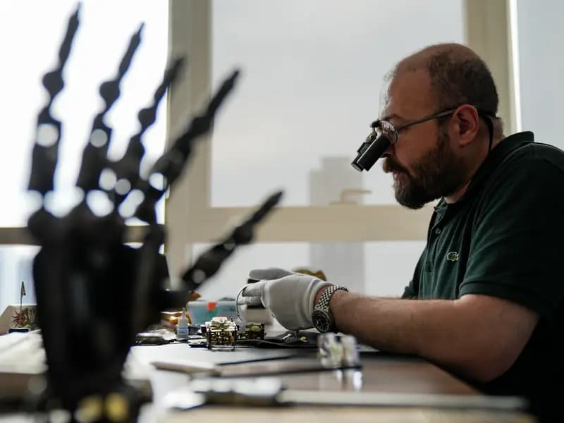 Ortopedi Uzmanı Opr. Dr. Ahmet Savran, Saat Tamiriyle Hazırlanıyor