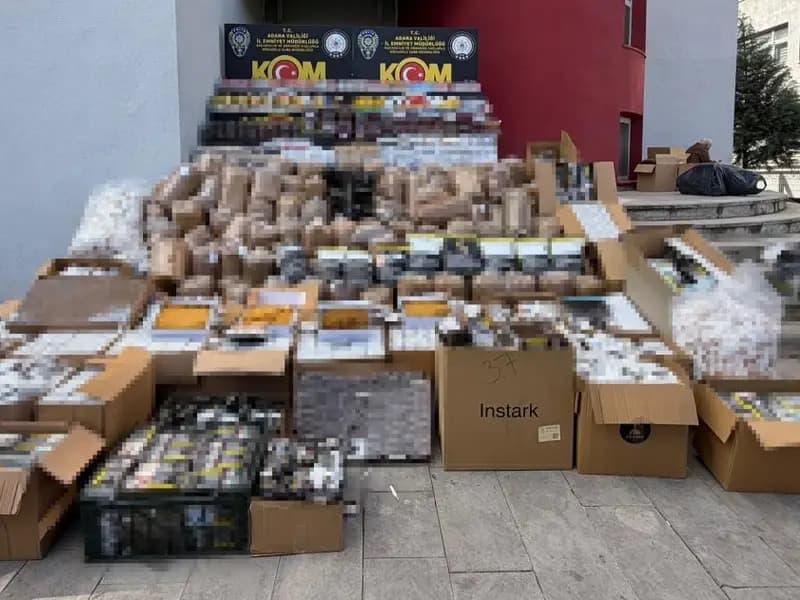 Adana'da Kaçak Sigara Operasyonu: 37 Şüpheli Gözaltında