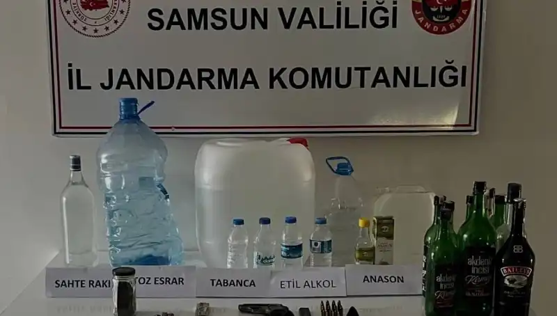 Samsun'da Gerçekleşen Sahte İçki Operasyonu: Litrelerce İmha Edildi!