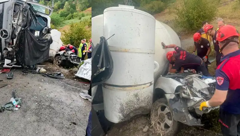 Beton Mikseri Kazası: Otomobilin Üzerine Devrildi, 1 Ölü 1 Yaralı!