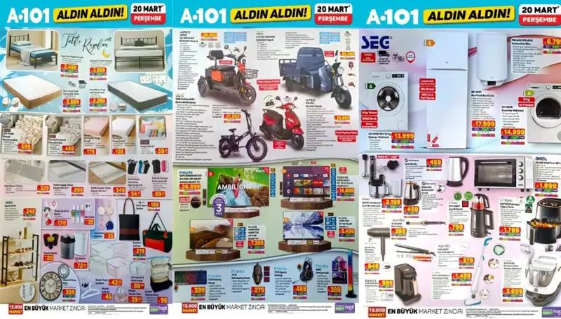 A101 Aktüel Kataloğu 20 Mart: Şık Ev Eşyaları ile Dikkat Çekiyor